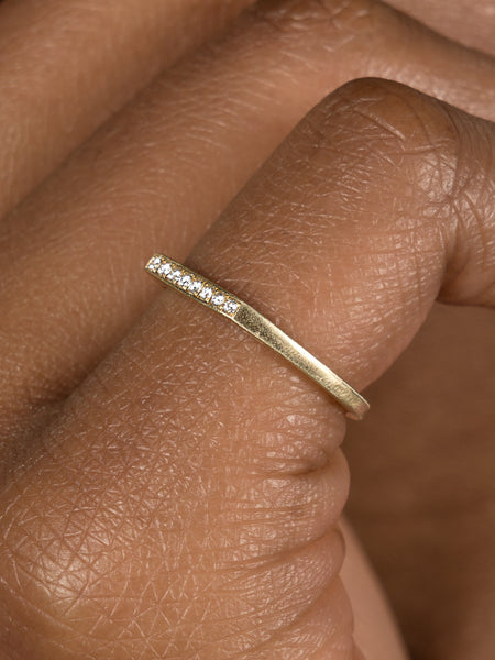 Pavé Thin Bar Ring